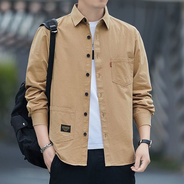 men's casual shirts pockets button handsome turn-down collar shirts spring summer comfortable loose cardigan men's clothing thin f, White;black
men's casual shirts pockets button handsome turn-down collar shirts spring summer comfortable loose cardigan men's clothing thin f, White;black