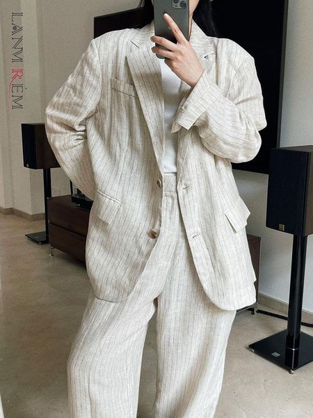 pants lanmrem striped blazer women notched singe breasted thin split side linen coat female casual clothing 2022 summer autumn 2r2445, White
pants lanmrem striped blazer women notched singe breasted thin split side linen coat female casual clothing 2022 summer autumn 2r2445, White