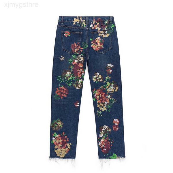 high street fashion designer jean ink splash print flower grey hand painted pattern jeansraxw, Blue
high street fashion designer jean ink splash print flower grey hand painted pattern jeansraxw, Blue