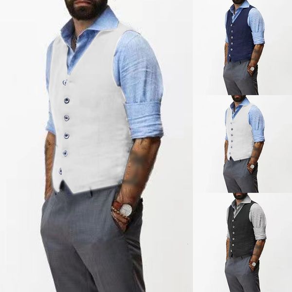 men's vests men casual business plain vest jacket gilet breathable waistcoat coat summer fashion jackets 230420, Black;white
men's vests men casual business plain vest jacket gilet breathable waistcoat coat summer fashion jackets 230420, Black;white