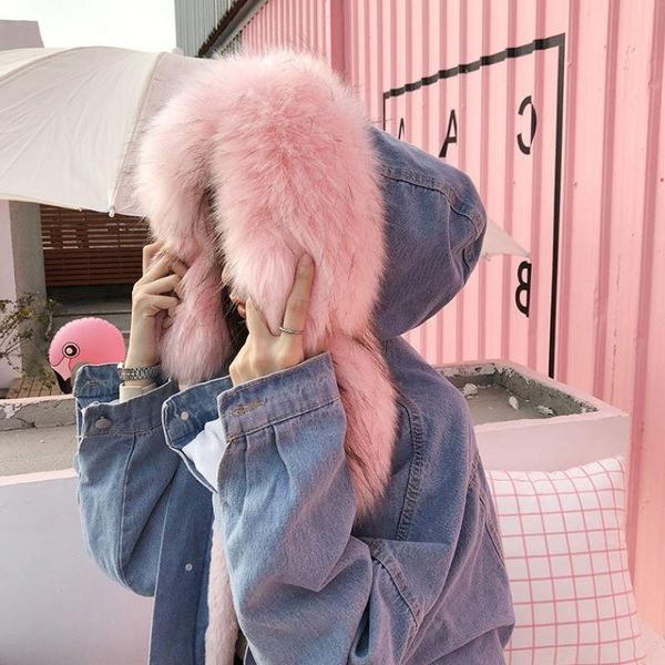 leather velvet thick denim jacket winter coat women big fur collar korean locomotive lamb oversized jacket short coat, Black
leather velvet thick denim jacket winter coat women big fur collar korean locomotive lamb oversized jacket short coat, Black