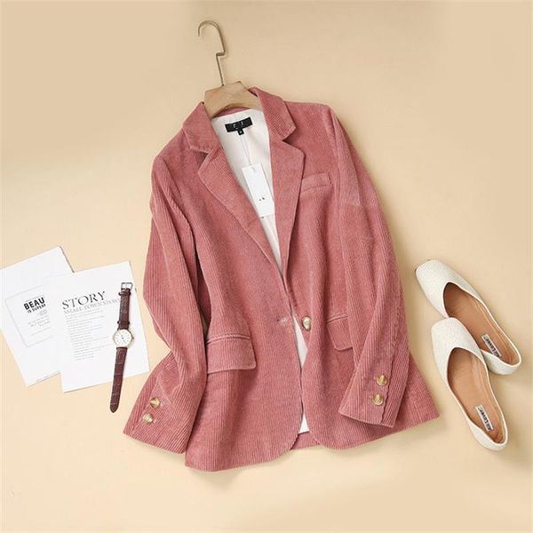 pants 2021 100%cotton corduroy office lady blazer women spring autumn single button brand jacket blazer female k430, White
pants 2021 100%cotton corduroy office lady blazer women spring autumn single button brand jacket blazer female k430, White