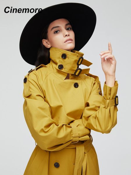 raincoats cinemore 2022 new arrival autumn trench coat women double breasted long outerwear for lady overcoat women 9003, Black
raincoats cinemore 2022 new arrival autumn trench coat women double breasted long outerwear for lady overcoat women 9003, Black