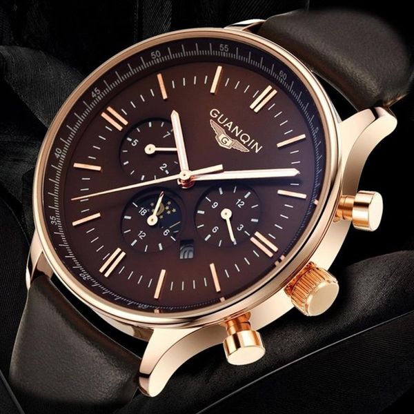 relogio masculino guanqin mens watches brand luxury chronograph military quartz watch men sport leather strap wrist watch186c, Slivery;brown
relogio masculino guanqin mens watches brand luxury chronograph military quartz watch men sport leather strap wrist watch186c, Slivery;brown
