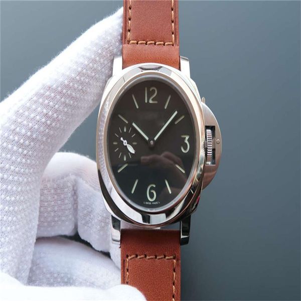 n pam111 montre de luxe 44mm 6497 manual mechanical movement stainless steel case calf leather watchband mens watch 300m waterproo306j, Slivery;brown
n pam111 montre de luxe 44mm 6497 manual mechanical movement stainless steel case calf leather watchband mens watch 300m waterproo306j, Slivery;brown
