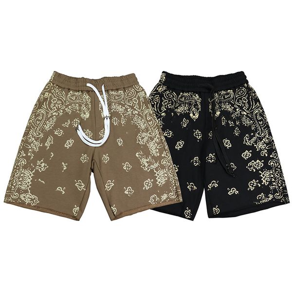high street men amiryes dark cashew flower print cotton loose drawstring vintage sport shorts, White;black
high street men amiryes dark cashew flower print cotton loose drawstring vintage sport shorts, White;black