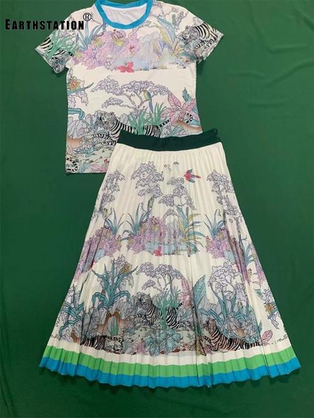 dress ethnic style retro jungle animal print round neck pullover tshirt ladies new style + elastic waist pleated skirt fashion suit, White
dress ethnic style retro jungle animal print round neck pullover tshirt ladies new style + elastic waist pleated skirt fashion suit, White
