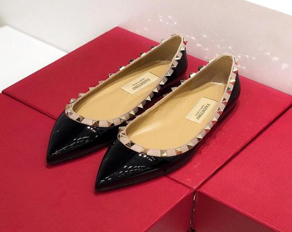 sandals designer shoes women patent leather pointed toe slip on shoes for women ladies party rivet flat shoes zapatos de muje1366439, Black
sandals designer shoes women patent leather pointed toe slip on shoes for women ladies party rivet flat shoes zapatos de muje1366439, Black