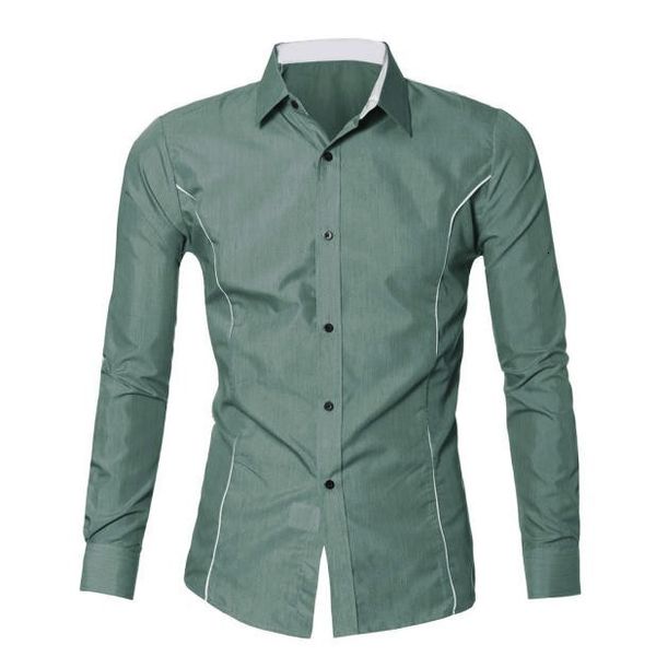 men's casual shirts men green shirt patchwork social dress shirt autumn spring solid long sleeve slim fit male office casual button shi, White;black
men's casual shirts men green shirt patchwork social dress shirt autumn spring solid long sleeve slim fit male office casual button shi, White;black