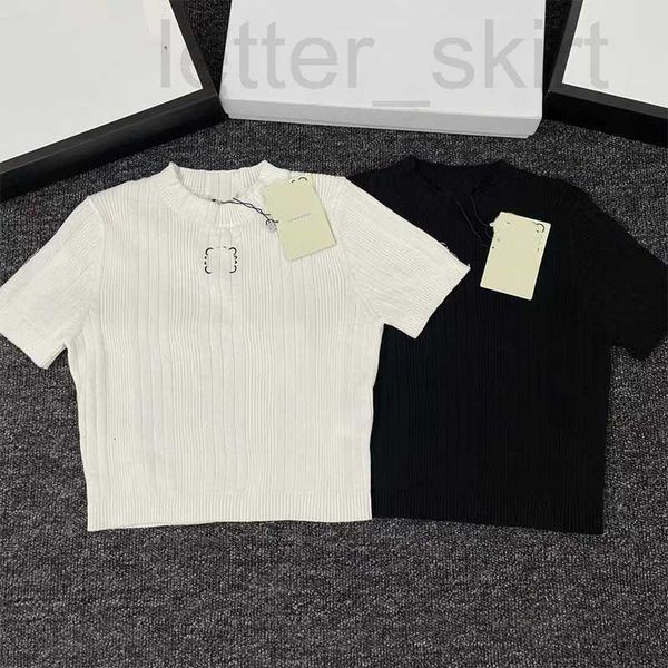 women's knits & tees designer yang same knitted round neck short sleeve embroidered waist tight t-shirt 2023 summer new fashion 1055, White
women's knits & tees designer yang same knitted round neck short sleeve embroidered waist tight t-shirt 2023 summer new fashion 1055, White