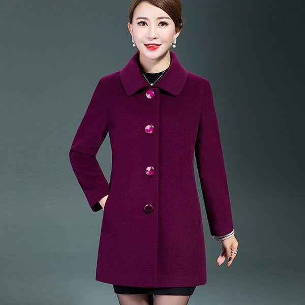 fur winter jackets mother clothing wool coats 2021 new woolen jackets middleaged womens wool outwear woman loose wool overcoat, Black 
fur winter jackets mother clothing wool coats 2021 new woolen jackets middleaged womens wool outwear woman loose wool overcoat, Black