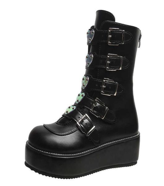 boots 2022 brand ins demonias shoes platform heart buckle wedges high heels motorcycle mid calf boots women gothic street cool5999311, Black
boots 2022 brand ins demonias shoes platform heart buckle wedges high heels motorcycle mid calf boots women gothic street cool5999311, Black