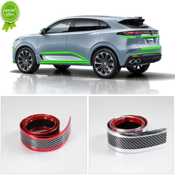 new carbon fiber car bumper strip door edge sill anti-collision protector body vinyl film sticker moulding auto styling accessories
new carbon fiber car bumper strip door edge sill anti-collision protector body vinyl film sticker moulding auto styling accessories