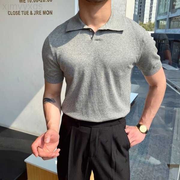 spring summer knit polo shirt men casual turn down collar button up fashion striped solid slim ice silk fabric t shirt 220606 17fwp, White;black
spring summer knit polo shirt men casual turn down collar button up fashion striped solid slim ice silk fabric t shirt 220606 17fwp, White;black