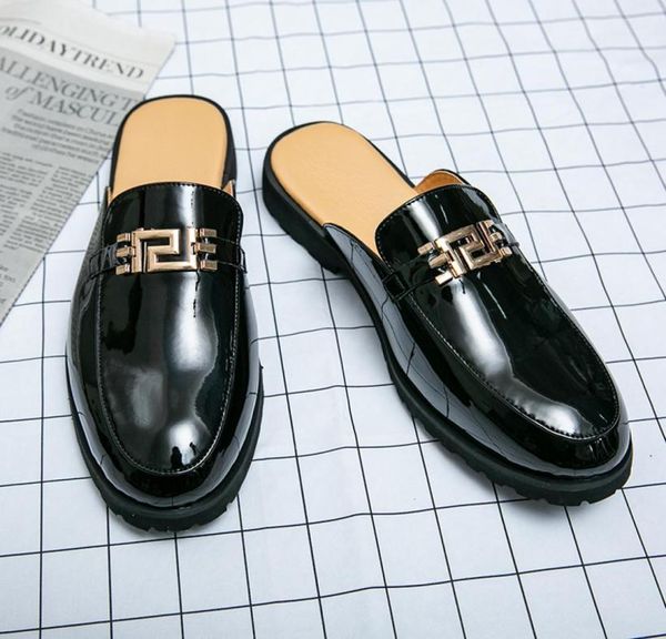 sandals half slipper men shoes classic round toe stone pattern pu metal decoration comfortable fashion versatile ad1251571402, Black
sandals half slipper men shoes classic round toe stone pattern pu metal decoration comfortable fashion versatile ad1251571402, Black