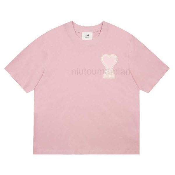 t shirts for men women ins amis the correct of love a letter badge embroidered short sleeve men's and women's fashion brand loose, White;black
t shirts for men women ins amis the correct of love a letter badge embroidered short sleeve men's and women's fashion brand loose, White;black