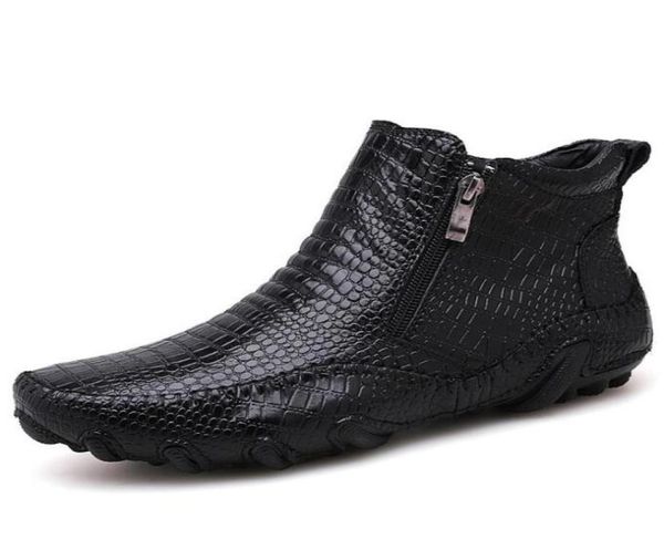 designer retro shoe crocodile style men genuine leather boots spring winter shoes waterproof snow boots shoe2271901, Black
designer retro shoe crocodile style men genuine leather boots spring winter shoes waterproof snow boots shoe2271901, Black