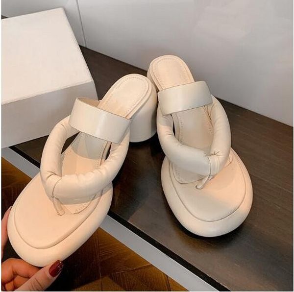 cow leather high chunky heel flip flops fashion women summer flip flops thong gladiators shoes lady slides outdoor casual shoes, Black
cow leather high chunky heel flip flops fashion women summer flip flops thong gladiators shoes lady slides outdoor casual shoes, Black