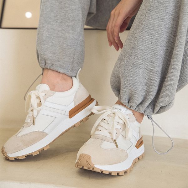 dress shoes casual sneakers women suede leather patchwork mixed colors lace-up round toe platform shoes lady flats handmade 230420, Black
dress shoes casual sneakers women suede leather patchwork mixed colors lace-up round toe platform shoes lady flats handmade 230420, Black