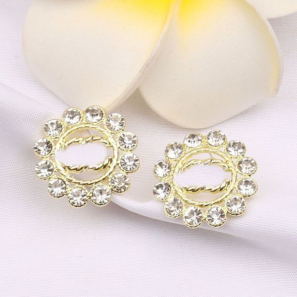 18k gold plated stud earrings luxury brand designers letters round geometric famous women crystal rhinestone earring jewerlry gift, Golden;silver
18k gold plated stud earrings luxury brand designers letters round geometric famous women crystal rhinestone earring jewerlry gift, Golden;silver