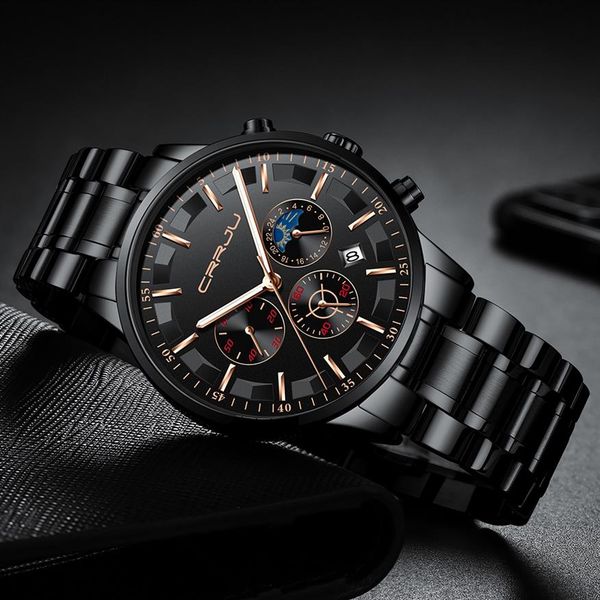 2020 crrju mens watches brand luxury sport quartz all steel male clock military camping waterproof chronograph relogio masculi244r, Slivery;brown
2020 crrju mens watches brand luxury sport quartz all steel male clock military camping waterproof chronograph relogio masculi244r, Slivery;brown