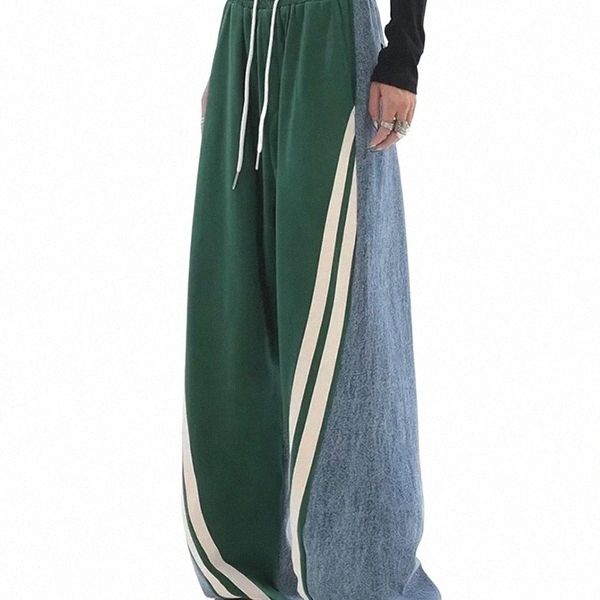 womens jeans women autumn winter high waist contrast color drawstring tie up sweatpants high street wide leg straight cylinder lady trousers, Blue
womens jeans women autumn winter high waist contrast color drawstring tie up sweatpants high street wide leg straight cylinder lady trousers, Blue