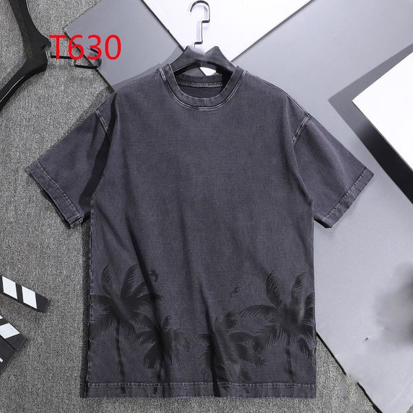t630 printed short sleeve t-shirt summer new couple coconut tree printing craft personalized fashion classic letter punk hip hop style, Silver
t630 printed short sleeve t-shirt summer new couple coconut tree printing craft personalized fashion classic letter punk hip hop style, Silver