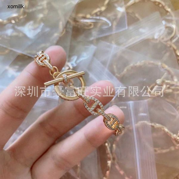 hermm classics bracelet pig nose bracelet high edition h family sterling silver ot buckle female plated 18k rose gold light luxury, Black
hermm classics bracelet pig nose bracelet high edition h family sterling silver ot buckle female plated 18k rose gold light luxury, Black