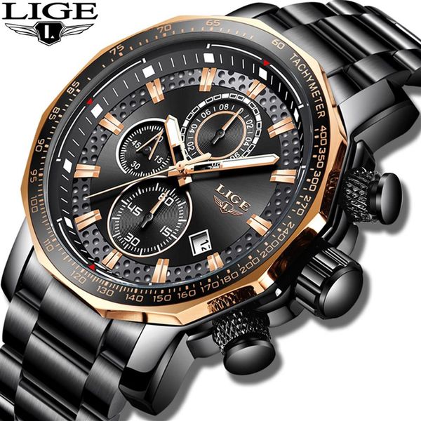 relogio masculino lige new sport chronograph mens watches brand luxury full steel quartz clock waterproof big dial watch men t257j, Slivery;brown
relogio masculino lige new sport chronograph mens watches brand luxury full steel quartz clock waterproof big dial watch men t257j, Slivery;brown