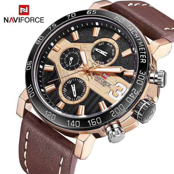 luxury brand naviforce men sports watches men's leather army military waterproof watch man quartz clock relogio masculino232l, Slivery;brown
luxury brand naviforce men sports watches men's leather army military waterproof watch man quartz clock relogio masculino232l, Slivery;brown