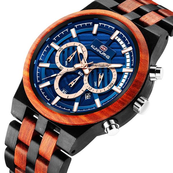 luxury stylish wooden watch men watch male wood timepieces date chronograph military quartz watches273n, Slivery;brown
luxury stylish wooden watch men watch male wood timepieces date chronograph military quartz watches273n, Slivery;brown