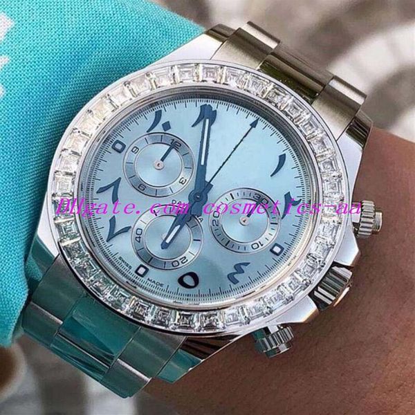 luxury watch diamond bezel 40mm ice blue arabic rare dial stainless steel bracelet automatic fashion men's watch wristwatch270c, Slivery;brown
luxury watch diamond bezel 40mm ice blue arabic rare dial stainless steel bracelet automatic fashion men's watch wristwatch270c, Slivery;brown