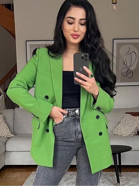 pants ladies vintage pockets double breasted blazer women casual work office lady outerwear jacket coat women blazer chic female, White
pants ladies vintage pockets double breasted blazer women casual work office lady outerwear jacket coat women blazer chic female, White