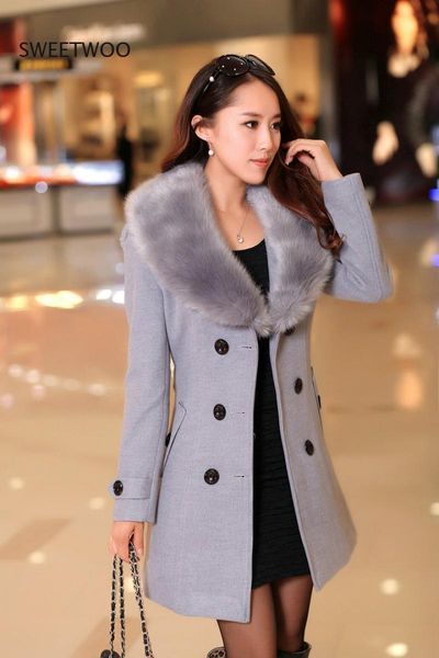 fur womens faux fur collar solid trench coats lady slim double breasted woolen jackets coat new autumn winter female outwear 5xl, Black
fur womens faux fur collar solid trench coats lady slim double breasted woolen jackets coat new autumn winter female outwear 5xl, Black