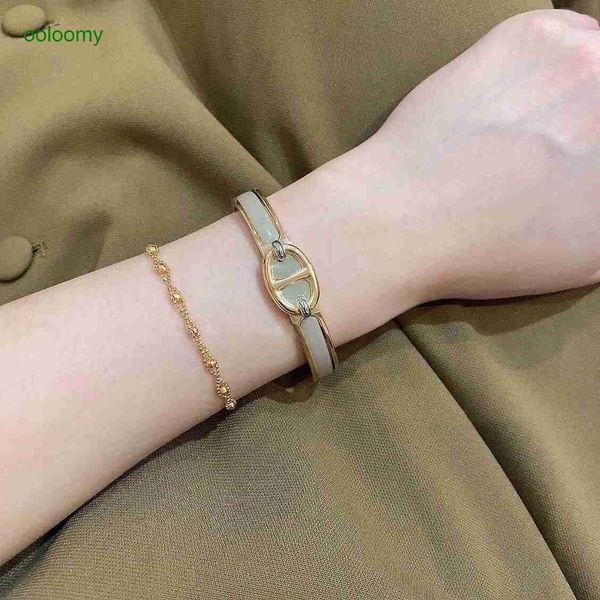 hemres designer bracelet new pig nose women mini narrow h enamel advanced design gold bracelet for women, Black
hemres designer bracelet new pig nose women mini narrow h enamel advanced design gold bracelet for women, Black