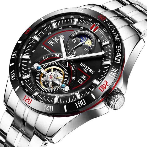 boyzhe wengle new mechanical watches automatic men hollow waterproof steel strap luminous tourbillon perspective window automatic 265i, Slivery;brown
boyzhe wengle new mechanical watches automatic men hollow waterproof steel strap luminous tourbillon perspective window automatic 265i, Slivery;brown