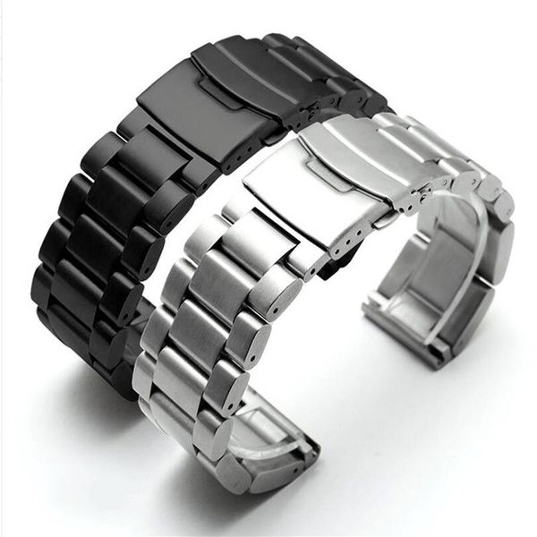 22 24 26mm watchband men thick pure solid stainless steel brushed watch band strap deployment buckle bracelets tools317l, Black;brown
22 24 26mm watchband men thick pure solid stainless steel brushed watch band strap deployment buckle bracelets tools317l, Black;brown