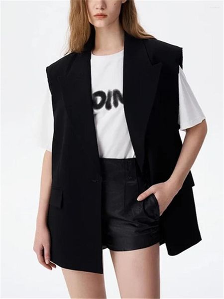 Women' Vests Women'ssleeveless Single Button Vest Coat 2023 Summer Solid Color Turn Down Collar Straight Commute Suit Tank With Pocket
Women' Vests Women'ssleeveless Single Button Vest Coat 2023 Summer Solid Color Turn Down Collar Straight Commute Suit Tank With Pocket
