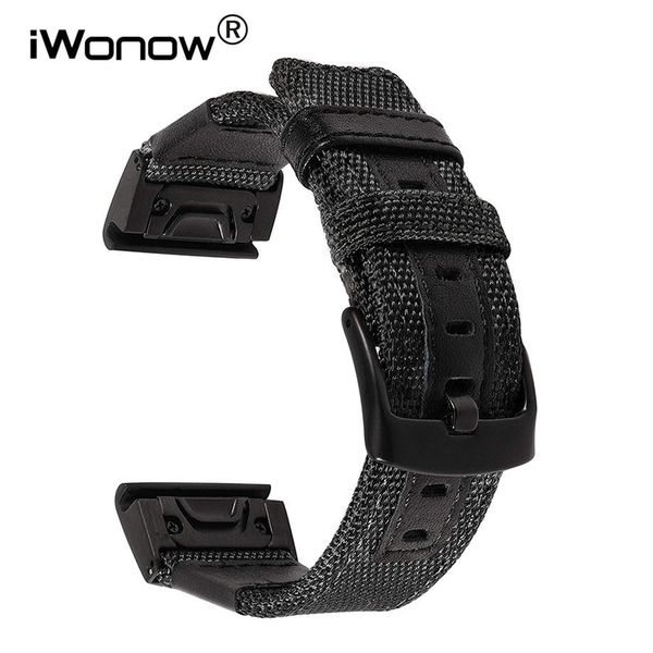 26mm genuine nylon leather watchband for garmin fenix 5x 3 3hr quick easy fit watch band stainless steel clasp wrist strap y235h, Black;brown
26mm genuine nylon leather watchband for garmin fenix 5x 3 3hr quick easy fit watch band stainless steel clasp wrist strap y235h, Black;brown