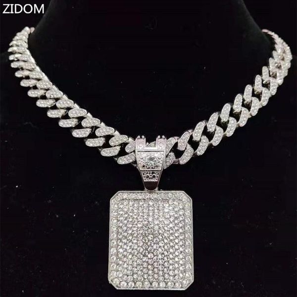 pendant necklaces men women hip hop dog tag necklace with 13mm miami cuban chain iced out bling hiphop fashion charm jewelry260y, Silver
pendant necklaces men women hip hop dog tag necklace with 13mm miami cuban chain iced out bling hiphop fashion charm jewelry260y, Silver