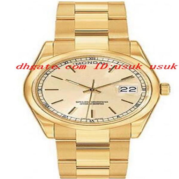 luxury watches champagne index dial bracelet 18k yellow gold automatic men's watch 36mm mens watch wrist watches2512, Slivery;brown
luxury watches champagne index dial bracelet 18k yellow gold automatic men's watch 36mm mens watch wrist watches2512, Slivery;brown