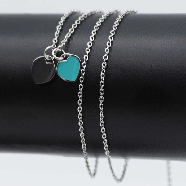designerstainless steel tiffy peach heart star the same dripping rubber love titanium necklace clavicle chain cross double heartscr53, Black
designerstainless steel tiffy peach heart star the same dripping rubber love titanium necklace clavicle chain cross double heartscr53, Black