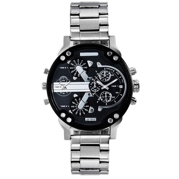fashion brand 7313 men's big case stainless steel band quartz wrist watch watches245f, Slivery;brown
fashion brand 7313 men's big case stainless steel band quartz wrist watch watches245f, Slivery;brown
