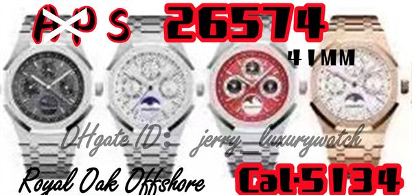 aps luxury men's watch 26574 full color, perpetual calendar, date, week, month, moon phase, diameter 41*10.5mm, all-in-one 5134 automat, Slivery;brown
aps luxury men's watch 26574 full color, perpetual calendar, date, week, month, moon phase, diameter 41*10.5mm, all-in-one 5134 automat, Slivery;brown