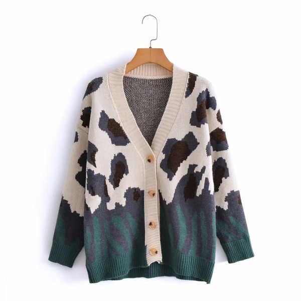 sweaters 2021 new autumn winter za trendy women's new animal jacquard cardigan sweater vneck thickened knit cardigan sweater coat, White;black
sweaters 2021 new autumn winter za trendy women's new animal jacquard cardigan sweater vneck thickened knit cardigan sweater coat, White;black