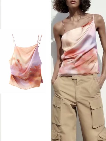 camisoles tanks traf women fashion tie-dyed camisole vintage folds backless shirts female side zipper camis mujer 230421, Black;white
camisoles tanks traf women fashion tie-dyed camisole vintage folds backless shirts female side zipper camis mujer 230421, Black;white