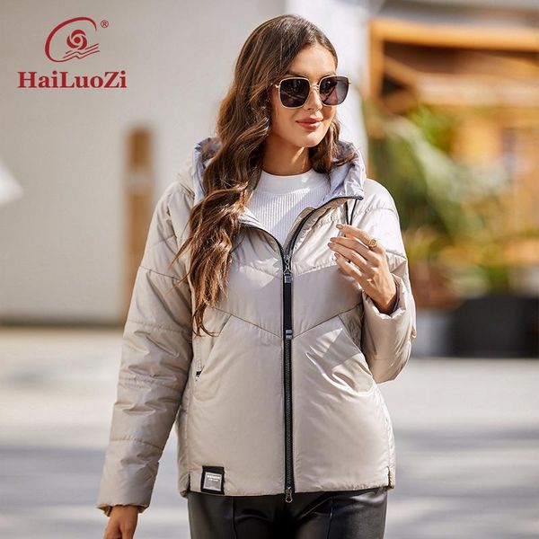 leather hailuozi new women's fashion jacket windproof warm big pockets spring coat brand female hooded zipper parkas 7817, Black
leather hailuozi new women's fashion jacket windproof warm big pockets spring coat brand female hooded zipper parkas 7817, Black