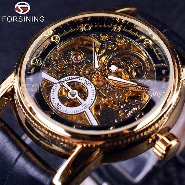 forsining 2017 hollow engraving skeleton casual designer black golden case gear bezel automatic watches men luxury brand watches260o, Slivery;brown
forsining 2017 hollow engraving skeleton casual designer black golden case gear bezel automatic watches men luxury brand watches260o, Slivery;brown