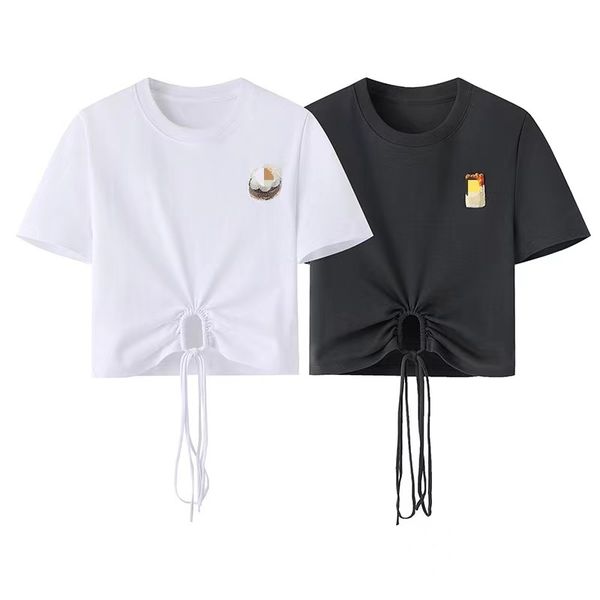 spot 2023 summer new slim fit, sweet, cool, design, pleated spicy girl short sleeve t-shirt, White
spot 2023 summer new slim fit, sweet, cool, design, pleated spicy girl short sleeve t-shirt, White