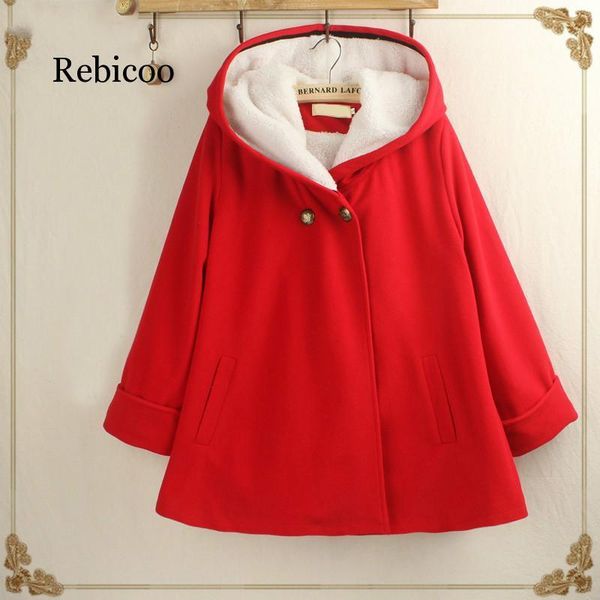 fur red coat winter women double breasted solid simple warm kawaii casual womens coats korean fashion clothes females all match wool, Black
fur red coat winter women double breasted solid simple warm kawaii casual womens coats korean fashion clothes females all match wool, Black